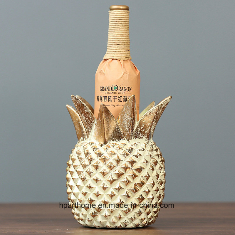 Artificial Nordic Style Resin Pineapple Red Wine Holder Home Decoration