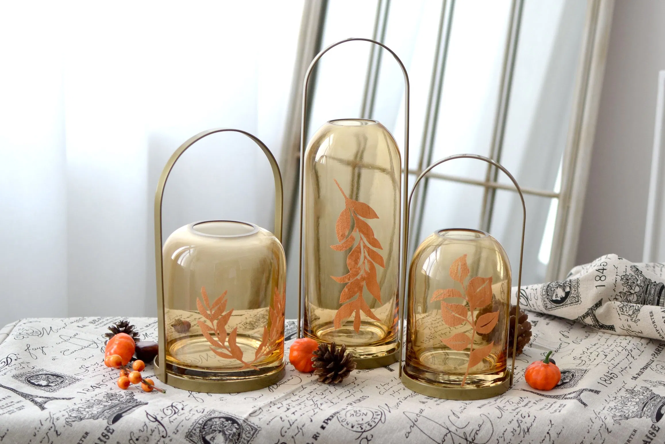 Nordic Style Creative Glass Candle Holder Ornaments Home Decoration