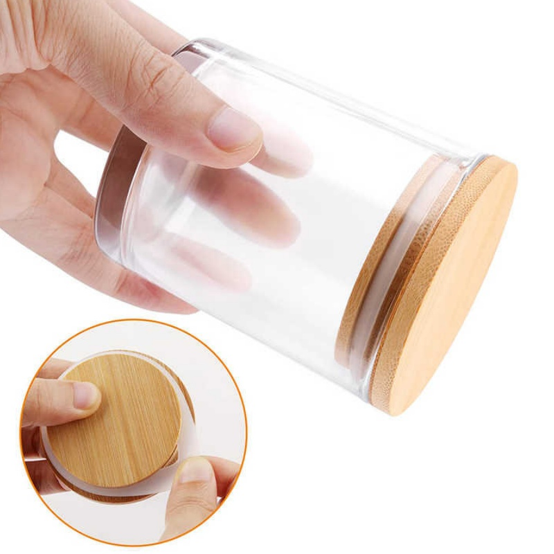 Customizable Round Transparent Glass Candle Holder for Wholesale