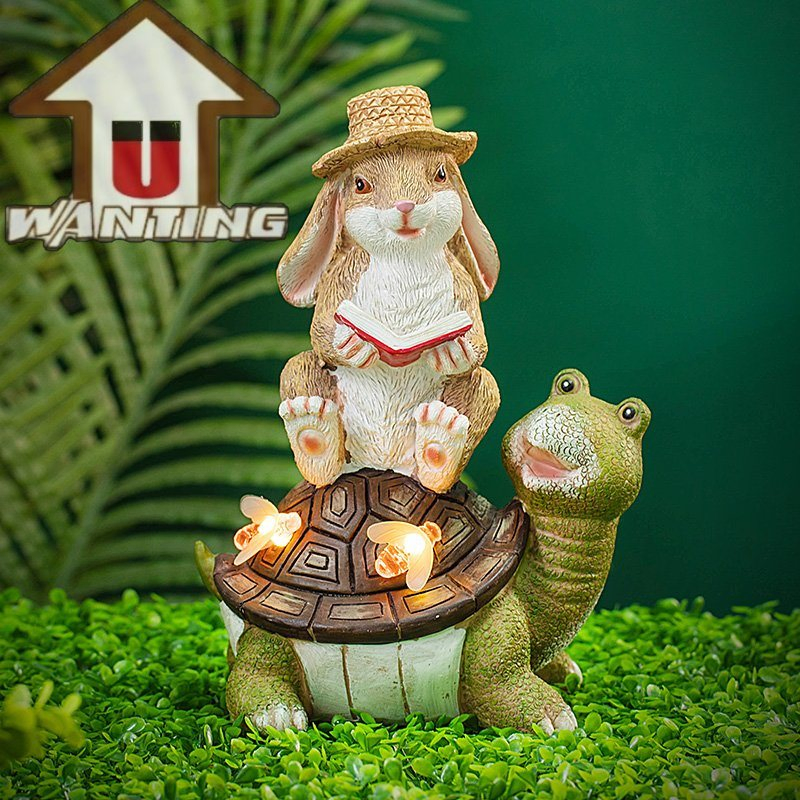 Custom High Quality Wholesale Resin Craft Fairy Decorative Lights Outdoor Sculpture Gifts