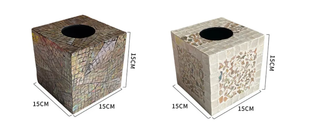 Elegant Shell Facial Tissue Holder Modern Ornament 3