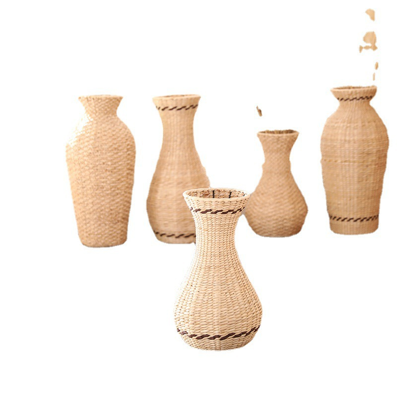 Straw Rattan Bamboo Basket Nordic Style Wholesale Arts and Crafts Home Decoration