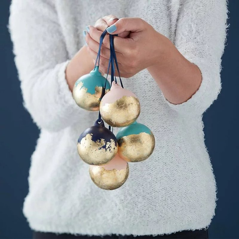 Rustic White Ceramic Holiday Ornaments with Jute Twine