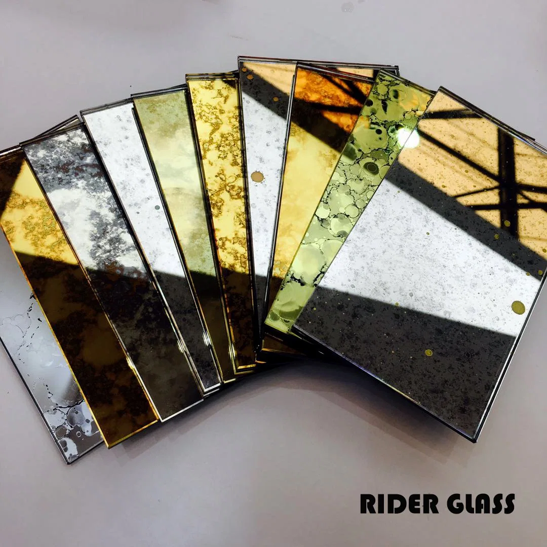 Large Frameless Decorative Wall Colored Antique Silver Glass Mirror