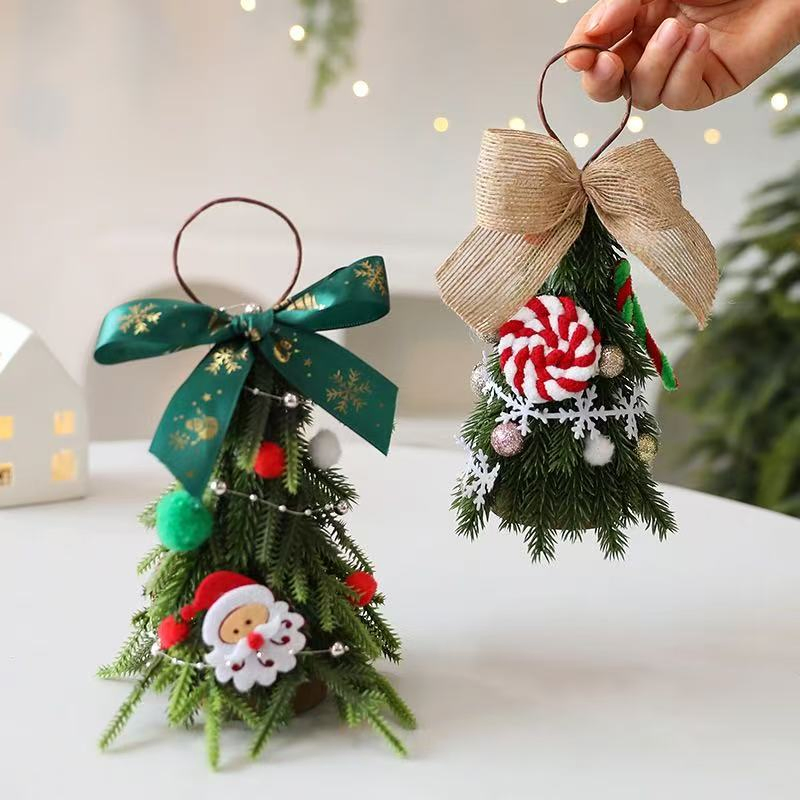 Mini Desktop Christmas Tree Ornament Christmas Scene Pendant Decoration