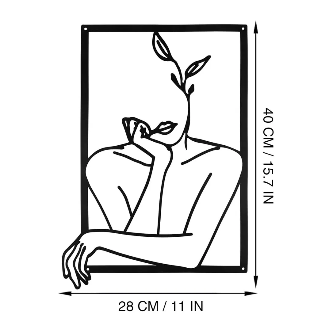 Minimalist Black Metal Wall Art