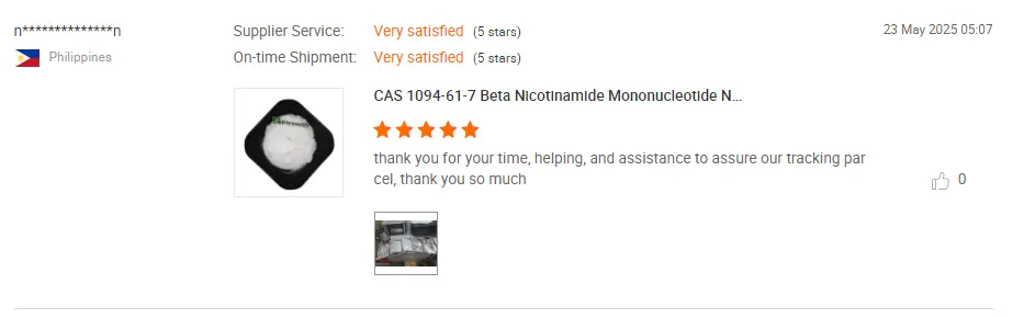 Customer review screenshot — verified Bieyouth Biotech buyer testimonial