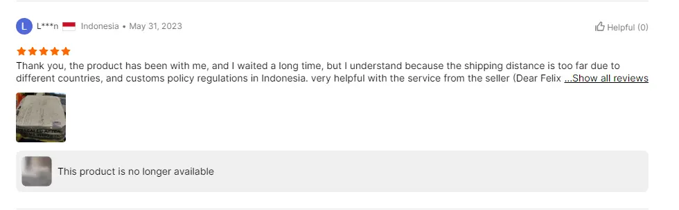 Customer review screenshot — verified Bieyouth Biotech buyer testimonial