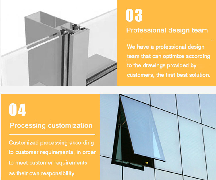 Aluminium profile glass fit