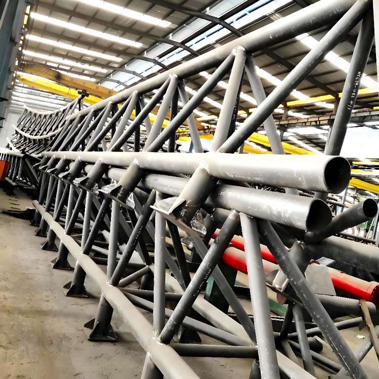 High Quality Prefabricated Steel Structural Pipe Tube Truss Frame Roof Shed for Exhibition Hall Building Construction