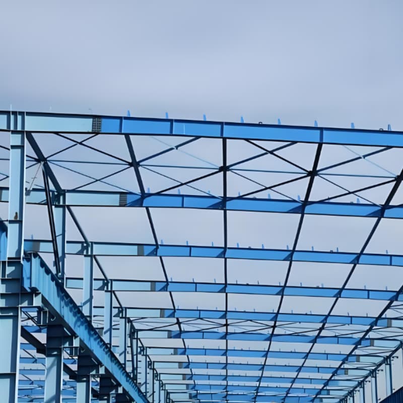Custom Large Span Space Frame Prefab Steel Warehouse Building Light Steel Shed Storage Outdoor Steel Farm Sheds