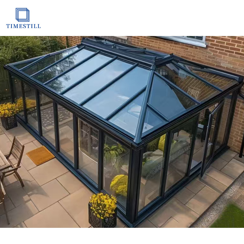 Luxury Wintergarten 6063 T5 Aluminum Profile Garden House Sun Room With Sliding Glass Door