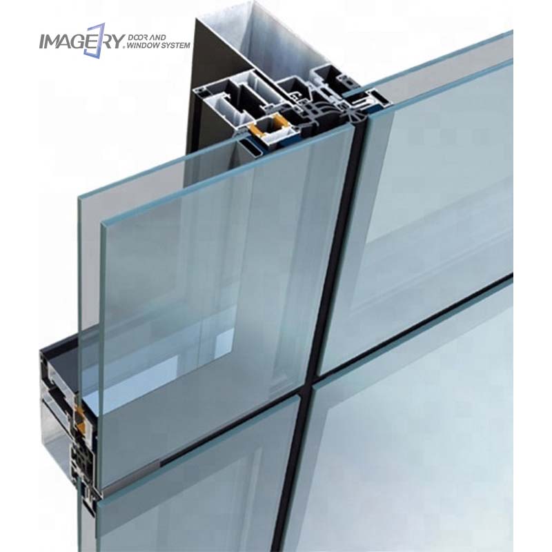 Imageryaluminum Glass Stick Built Frame Curtain Wall Exposed Hidden Capped Spandrel Unitized Facade System Building Design Price