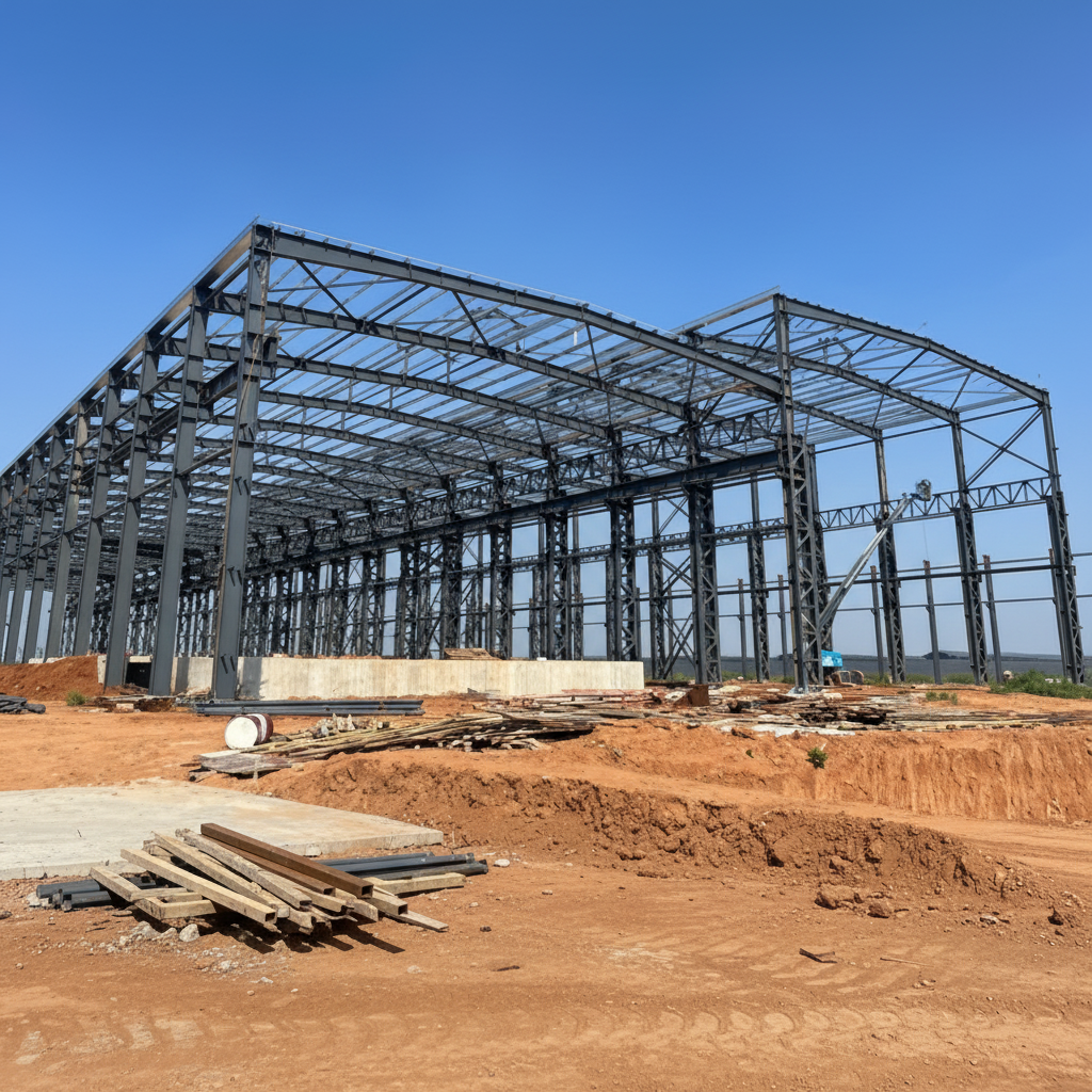 Industrial Steel Structure Workshop Warehouse for Manufacturing Processing Fabrication Heavy Equipment Plants