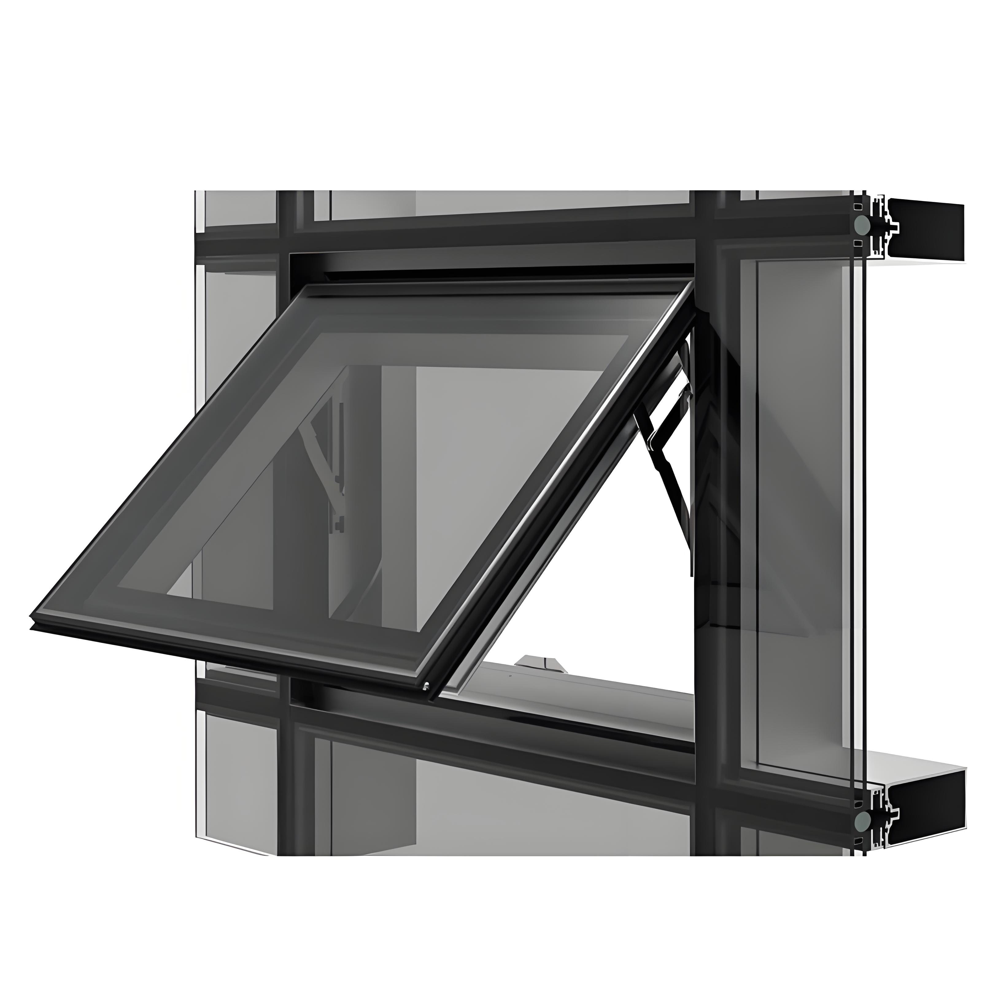Exterior Visible Exposed or Concealed Frame Double Glass Aluminum Unitized Curtain Wall for Project