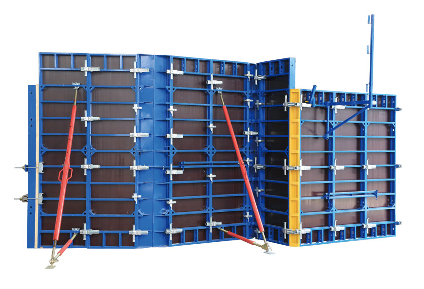 Construction Adjustable Arced Wall Column Steel Formwork System with H20 Timber Beam and Plywood for Concrete