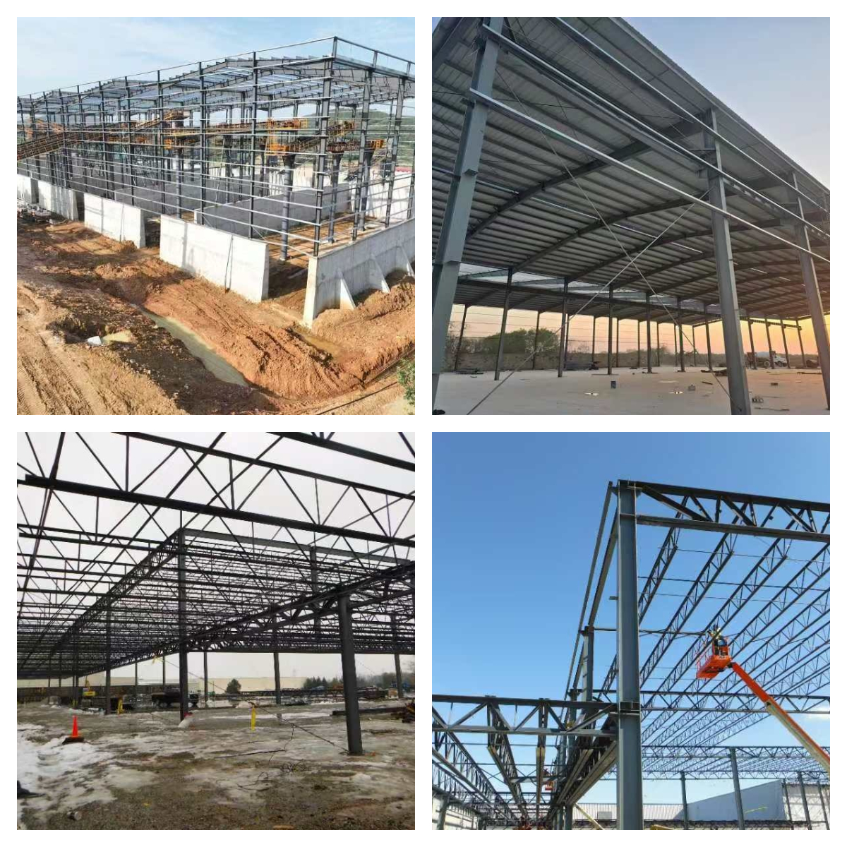 High Rise Prefabricated Steel Warehouse Building, Modern Design For Industrial Sheds &amp; Factory Construction