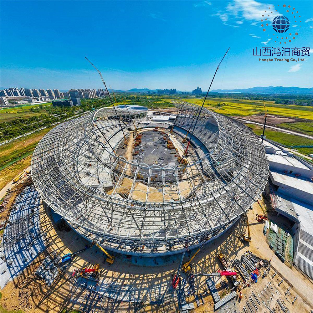 Fast Build Prefabricated Light Steel Structure Steel Space Frame Roof Indoor Basketball Tennis Sports Stadium Hall Building