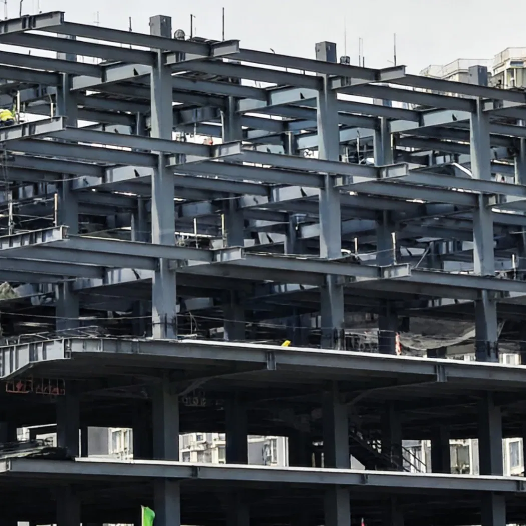 Modern Design Style Prefabricated High-Rise Multi-Storey Steel Structure Building for Office House Garage Shed or Supermarket