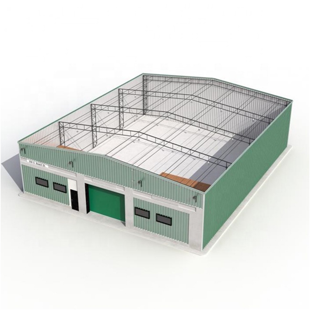 Low Cost 1000M2 Prefabricated Industrial Building Gable Frame H Steel Warehouse Factory Building Hot Rolled Steel Light 50 Years