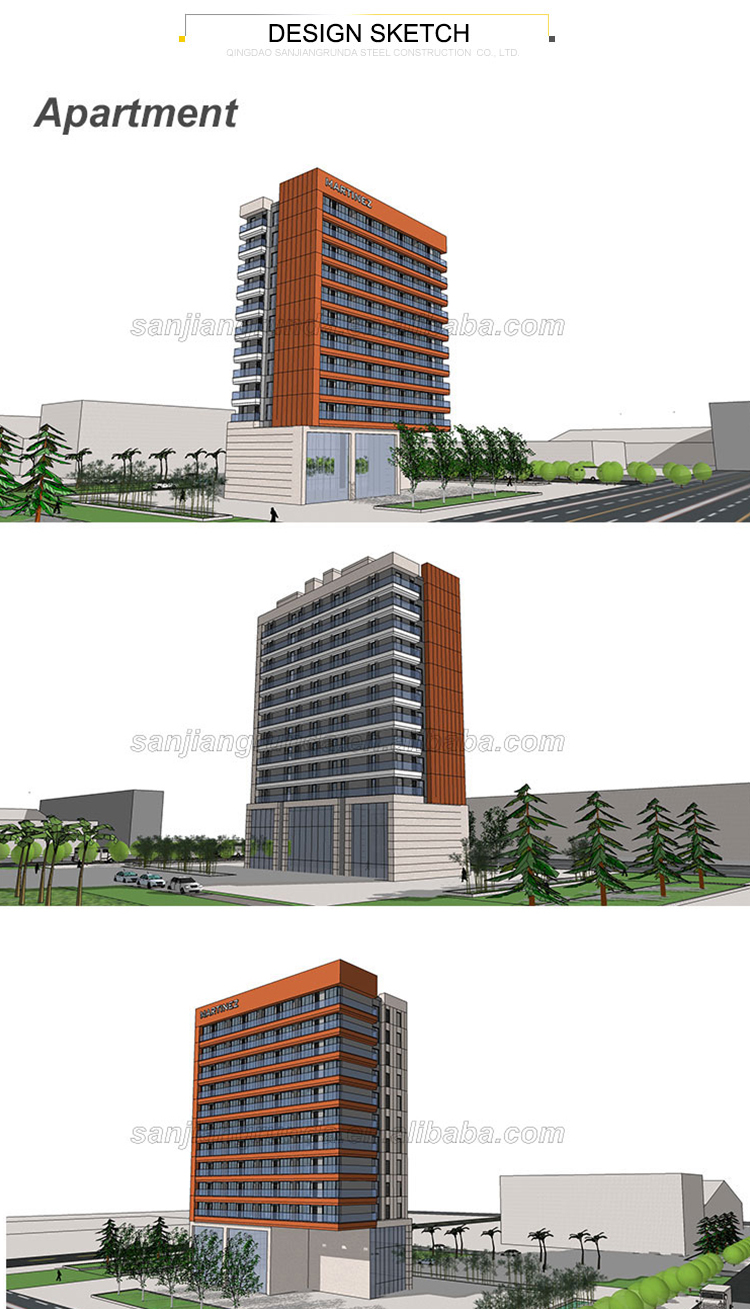 Modular Prefabricated Industrial Steel Structure High Rise Building