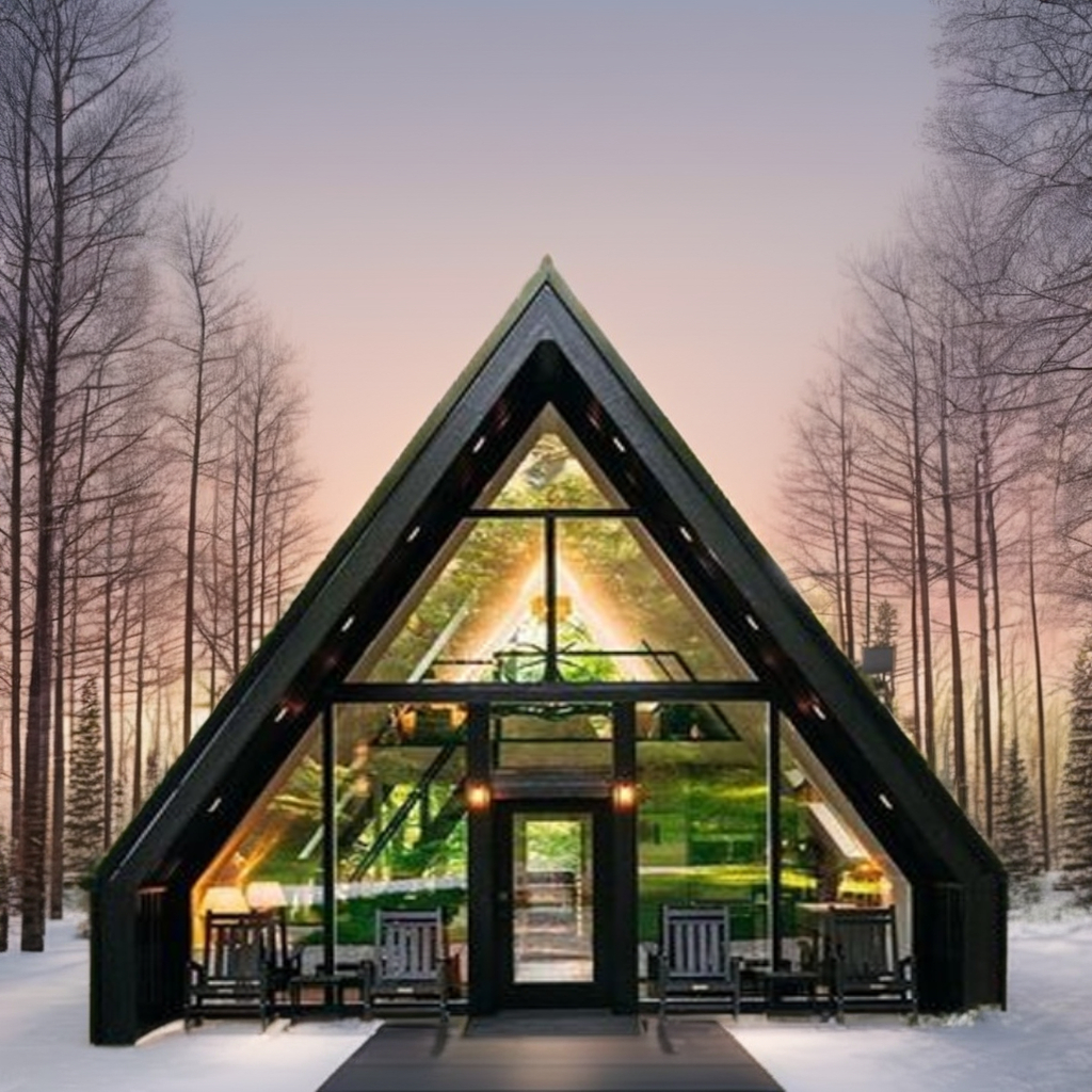 Modern Two-Storey Luxury Villa Fast-Install Steel Structure Prefabricated A-Frame House Triangle Container Design Style Luxury