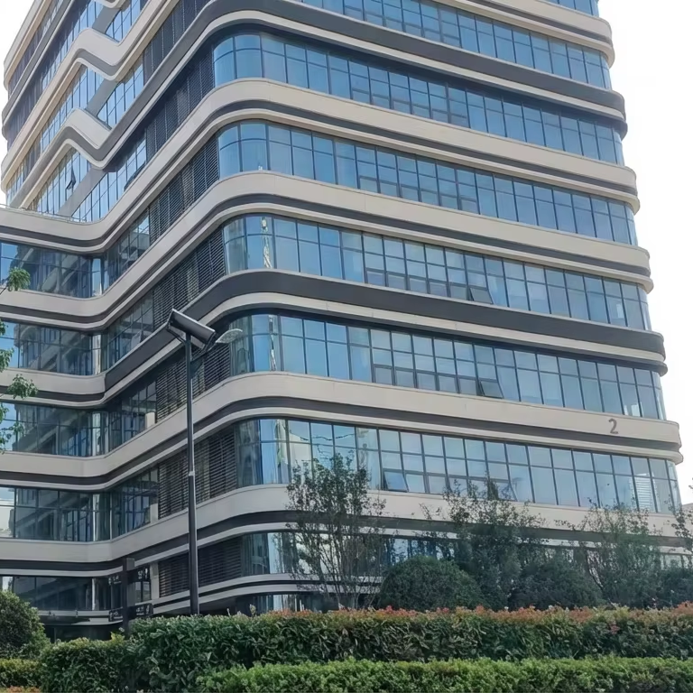 Unitized Hidden Frame Aluminium Glass Curtain Wall System Anti-Corrosion for Commercial Buildings Hotels Offices Towers Villas