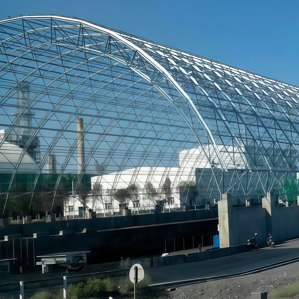 Large Span Steel Space Frame Structure With Metallic Roof High Quality Construction Steel Structures Building Steel Space Frame