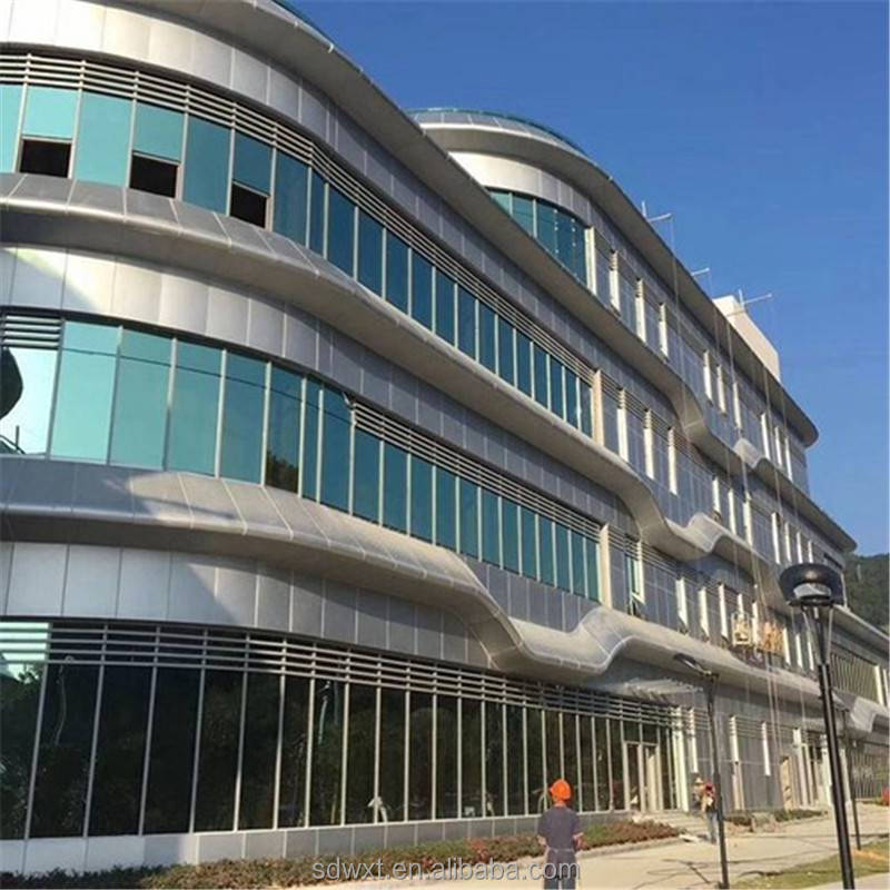 Building Facade Aluminum Glass Built Curtain Wall Hidden Capped Spandrel Unitized Facade