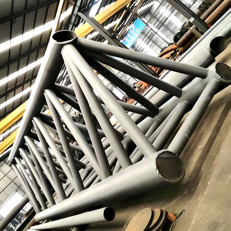 High Quality Prefabricated Steel Structural Pipe Tube Truss Frame Roof Shed for Exhibition Hall Building Construction