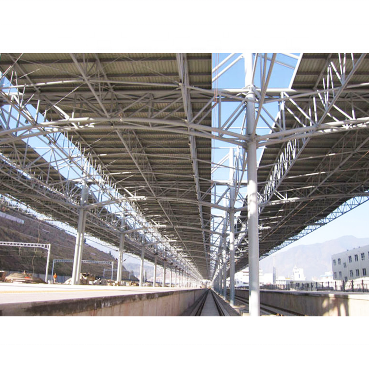 Prefabricated Large Span Steel Pipe Truss Structure Train Station Roofing High Quality Building