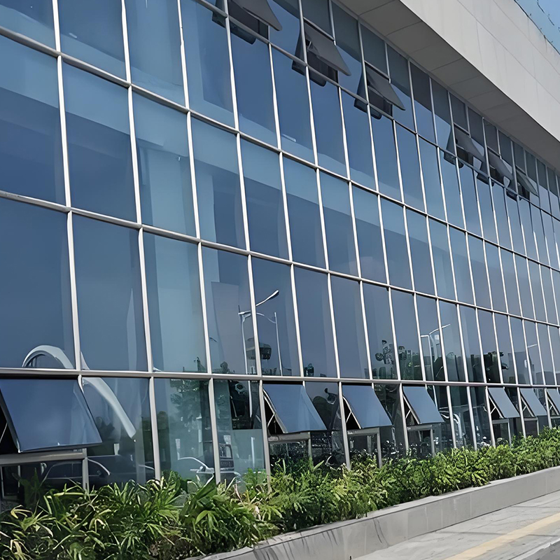 Advanced Prefabricated Unitized Glass Curtain Wall System,Thermal Break Technology for High Rise Commercial Buildings Single