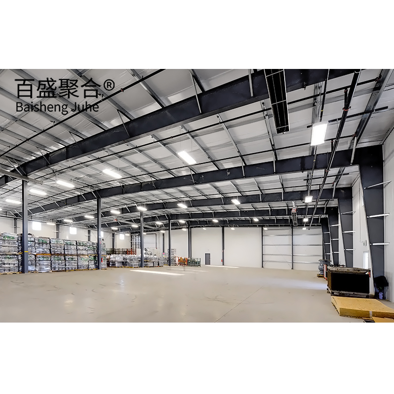 Easy Assemble Light Steel Structure Prefabricated Warehouse Metal Building Shed With Sandwich Panel Wall And Roof.