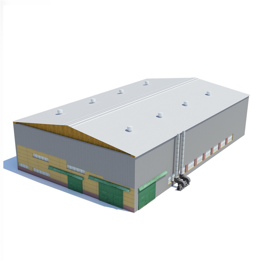 Low Cost 1000M2 Prefabricated Industrial Building Gable Frame H Steel Warehouse Factory Building Hot Rolled Steel Light 50 Years