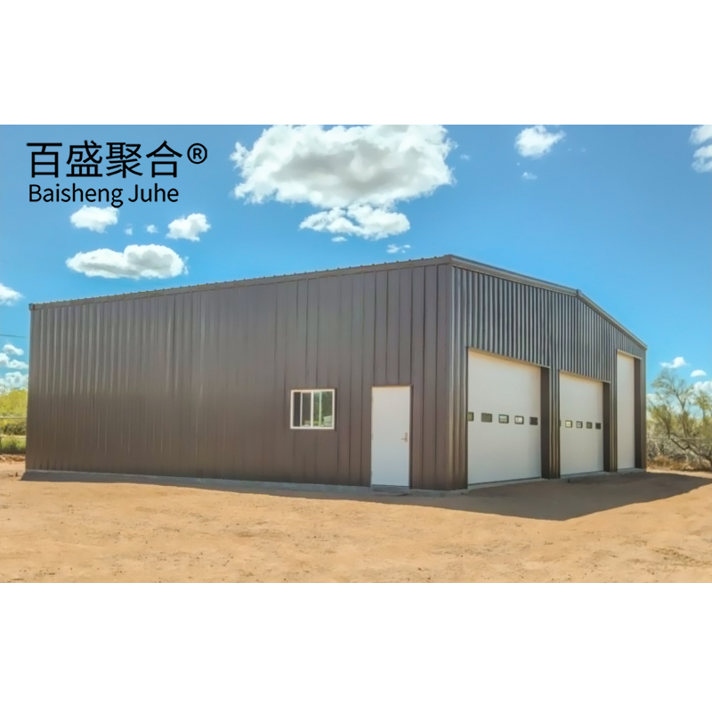Easy Assemble Light Steel Structure Prefabricated Warehouse Metal Building Shed With Sandwich Panel Wall And Roof.