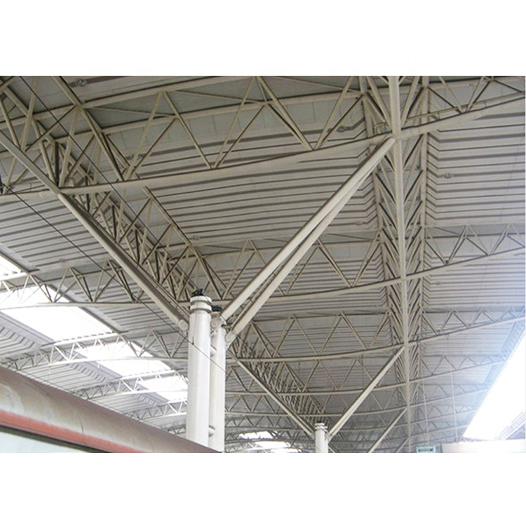 Prefabricated Large Span Steel Pipe Truss Structure Train Station Roofing High Quality Building