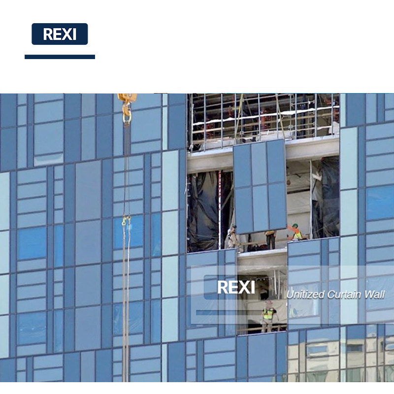 China Customized Unitized Aluminium Glass System Bespoke Curtain Wall Facade Australia UAE Dubai USA New Zealand Modern Stone