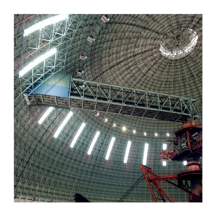 Space Grid Steel Structure Building Manufacturer Supplies Space Frame Geodesic Dome Coal Storage Shed