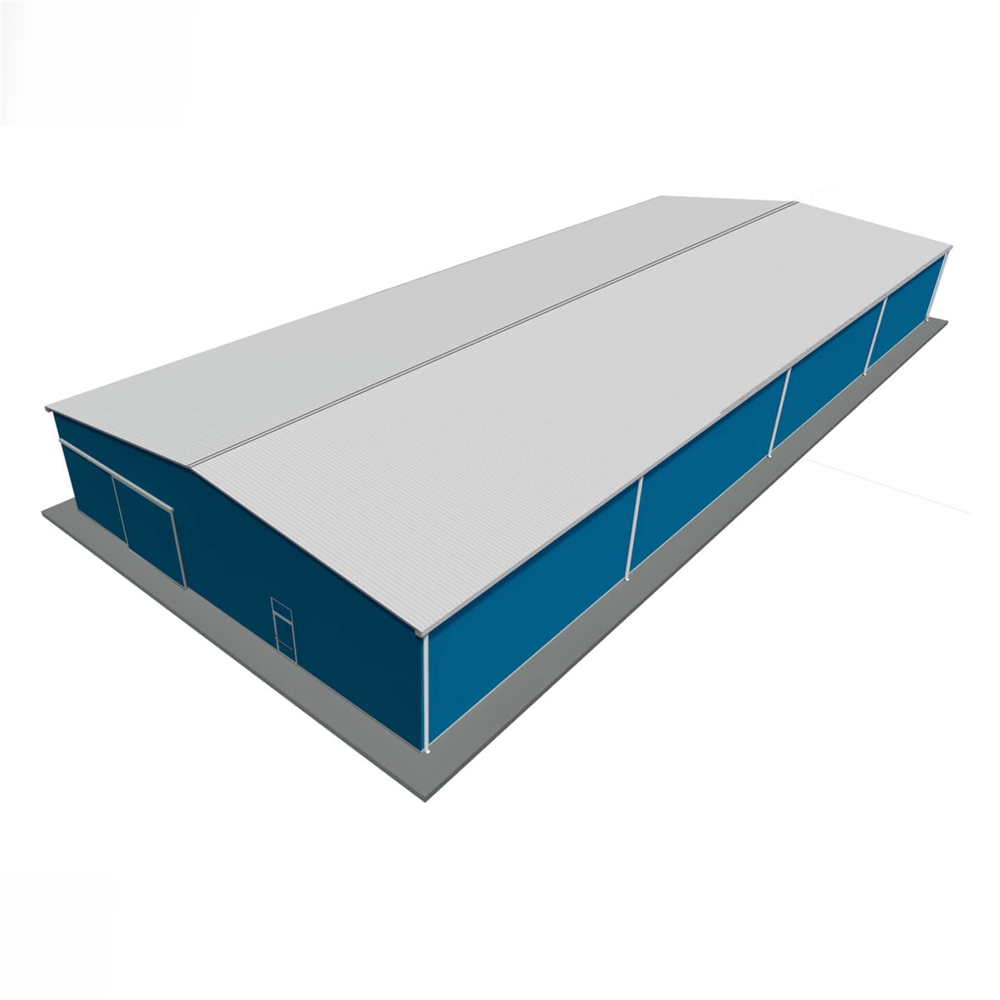 Low Cost 1000M2 Prefabricated Industrial Building Gable Frame H Steel Warehouse Factory Building Hot Rolled Steel Light 50 Years