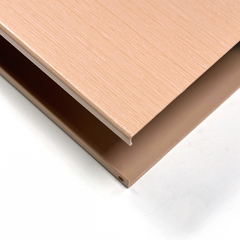 Interior Partition 50x100mm Hollow Aluminum Wood Grain Plastic Beams, Wood Grain Square Columns