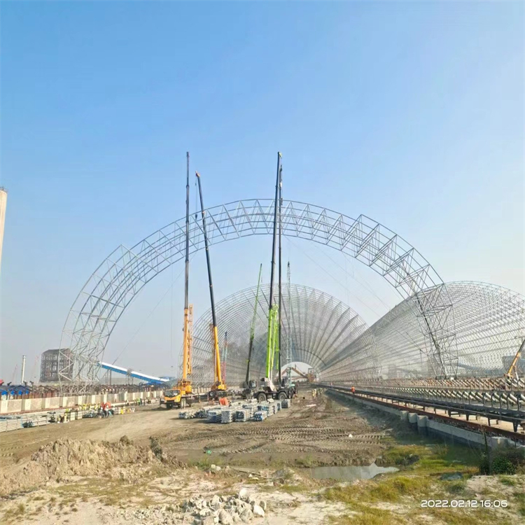 Hight Strength Prefab Galvanized Steel Space Frame Dome Structure