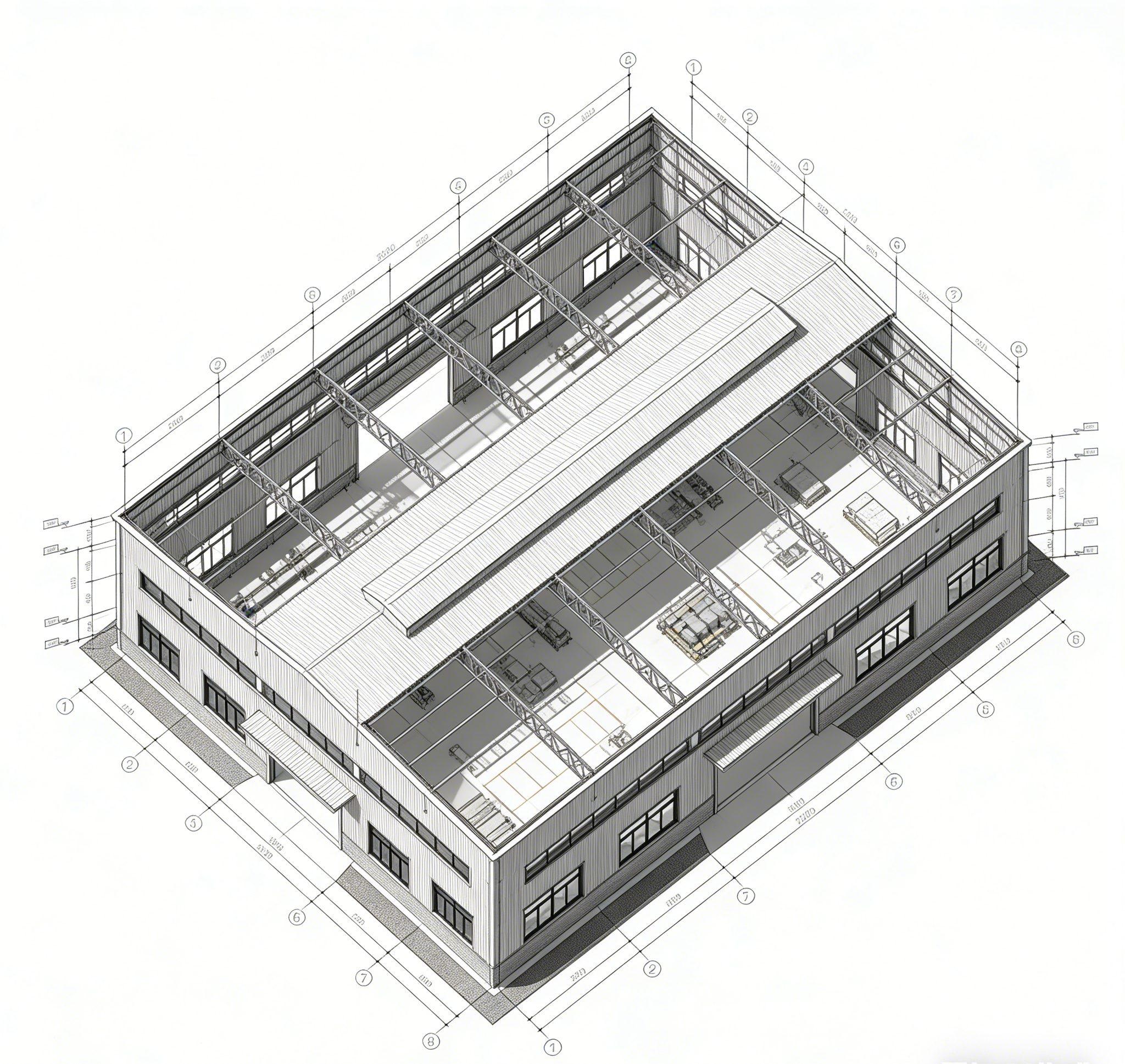 Structural Steel Fabricated Columns and Beams for Commercial Buildings and Garage Sheds