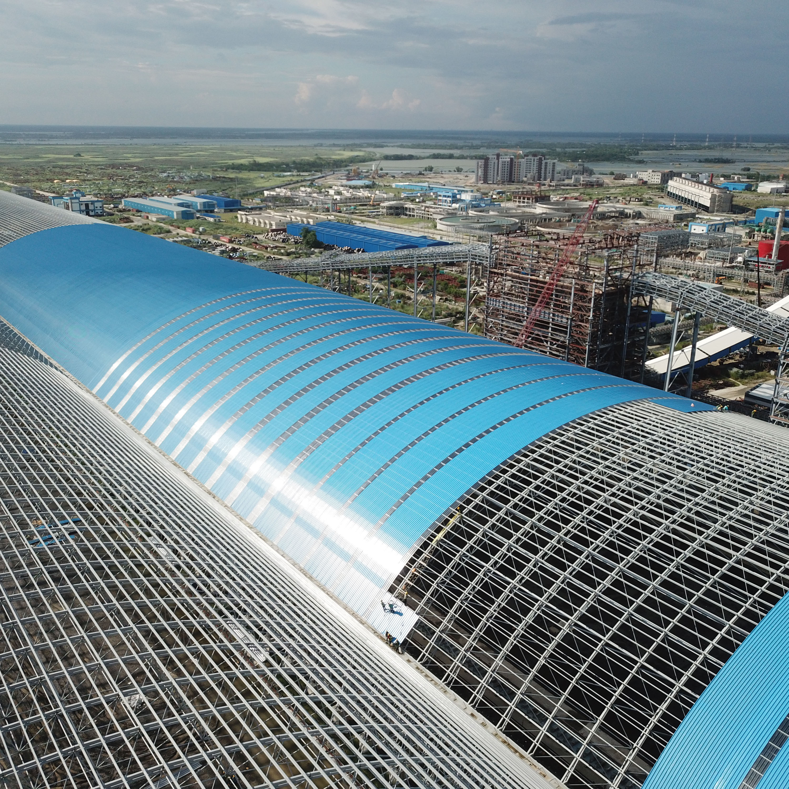 Hight Strength Prefab Galvanized Steel Space Frame Dome Structure