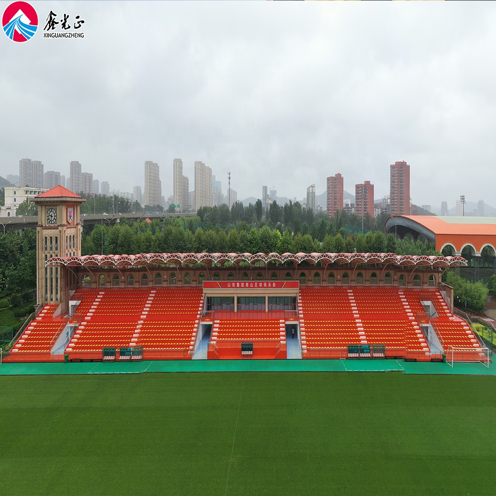 Truss Frame Light Steel Structure Building Welded H-shape Beams Cutting Bending Services Low Cost Football Prefabricated Stadium