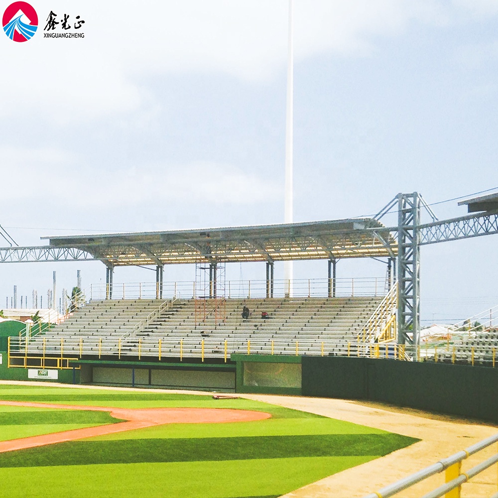 Truss Frame Light Steel Structure Building Welded H-shape Beams Cutting Bending Services Low Cost Football Prefabricated Stadium