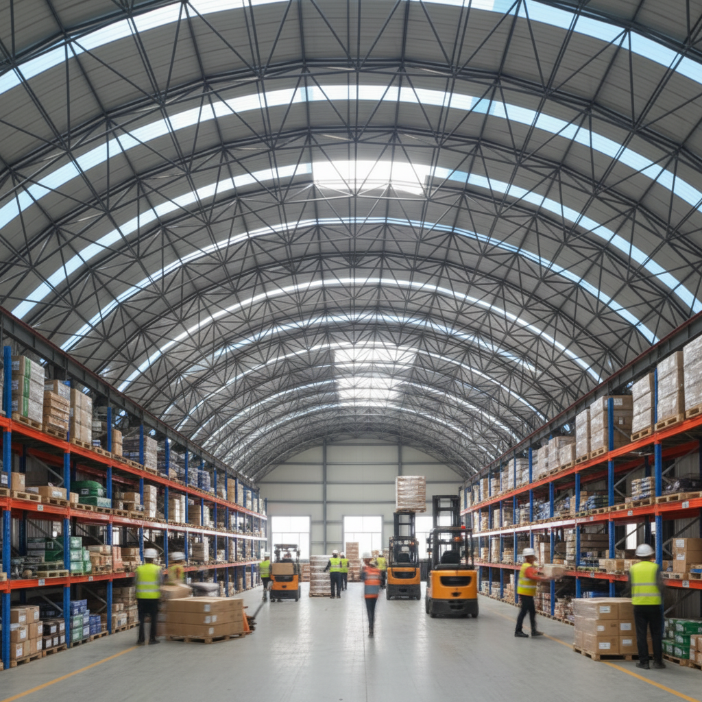 Industrial Steel Structure Buildings Prefabricated Arch Prefab Warehouse Light Weight Prefab Workshop