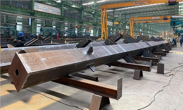 Durable Bolt Connection Steel Structure Warehouse for H-Beam Manufacturing