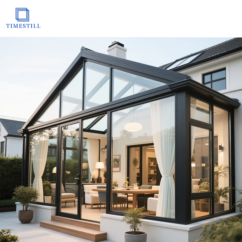 Luxury Wintergarten 6063 T5 Aluminum Profile Garden House Sun Room With Sliding Glass Door
