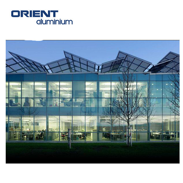Glass Facade Building System Glazed Curtain Wall Unitized Structural Aluminium Curtain Wall