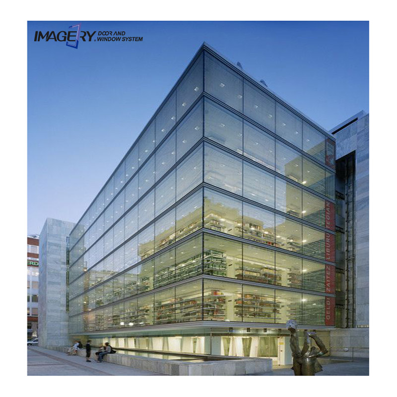 Imageryaluminum Glass Stick Built Frame Curtain Wall Exposed Hidden Capped Spandrel Unitized Facade System Building Design Price